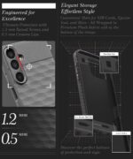 Back Cover for Samsung Galaxy M36 5G | Galaxy F36 5G with Hexa Cube Design | Ultra Slim Soft Case | Inner Velvet Fabric | Matte Silicone Flexible Mobile Case | Camera Protection - Grey - Image 6