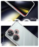 Crystal Clear Transparent Back Cover Case Compatible with Poco F6 5G Shockproof Flexible TPU Silicone Case with Full Body & Camera Protection Transparent - Image 5