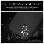 Back Cover for Apple iPhone 15 Plus | Ultra Slim Soft Rubberised Case | Inner Velvet Fabric Lining | Matte Silicone Flexible Mobile Case | Camera Protection - Black - Image 6