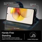 Shock Proof Flip Cover Back Case for Motorola Moto G73 5G | Magnetic Wallet Leather Case with Stand - Image 8