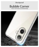 Transparent Back Cover Case for Lava Bold N1 | Raised Bumps for Full Device & Camera Protection Shockproof TPU Silicone Back Case Mobile Cover Transparent - Image 4