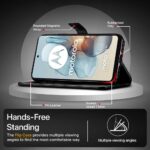 Shock Proof Flip Cover Back Case for Motorola Moto G24 Power 5G | Magnetic Wallet Leather Case with Stand - Image 8