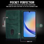 Shock Proof Flip Cover Back Case for Samsung Galaxy A34 5G | Magnetic Wallet Leather Case with Stand - Image 4