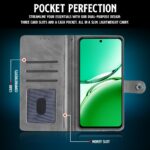 Shock Proof Flip Cover Back Case for Oppo F27 5G | Magnetic Wallet Leather Case with Stand - Image 6