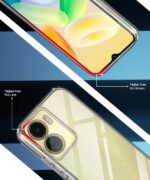 Ultra-Hybrid Crystal Clear Back Case Cover for Vivo Y16 | Vivo Y56 | Vivo T2X | Hard Back | Slim Fit Shockproof Design | Camera Protection Bump | Back Cover Case (PC,TPU | Transparent) - Image 5