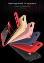 3 in 1 Double Dip Case [ Anti Slip ] Super Slim [Hard] Hybrid PC All Angle Protection Lightweight Matte Hard Back Case Cover for XIAOMI MI A1 - Black with Gold - Image 3