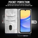 Shock Proof Flip Cover Back Case for Samsung Galaxy A15 5G | Magnetic Wallet Leather Case with Stand - Image 6
