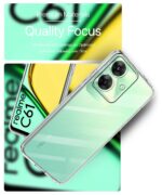 Crystal Clear Transparent Back Cover Case Compatible with Realme Narzo N61 & Realme C61 Shockproof Flexible TPU Silicone Case with Full Body & Camera Protection Transparent - Image 7