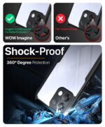 Shock Proof Clear Protective Back Case for Oppo K13 5G - AirEDGE Technology | 360 Degree Camera Protection | Transparent Hybrid Back Case Mobile Cover - Black - Image 3