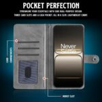 Shock Proof Flip Cover Back Case for 1+ Oneplus Nord 5 | Magnetic Wallet Leather Case with Stand - Image 6