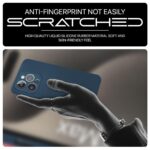 Back Cover for Apple iPhone 15 Pro Max | Ultra Slim Soft Rubberised Case | Inner Velvet Fabric Lining | Matte Silicone Flexible Mobile Case | Camera Protection - Blue - Image 5