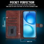 Shock Proof Flip Cover Back Case for 1+ Oneplus Nord Ce 5 5G | Magnetic Wallet Leather Case with Stand - Image 6