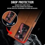 Shock Proof Flip Cover Back Case for Oppo F25 Pro 5G | Magnetic Wallet Leather Case with Stand - Image 8