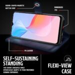 Shock Proof Flip Cover Back Case for Vivo Y21 | Magnetic Wallet Leather Case with Stand - Image 8