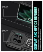 Shock Proof Back Case Mobile Cover for Realme P2 Pro 5G | Back Cover Case (Tough Armor | Hybrid PC + TPU | Ring Holder & in-Built Kickstand | Black) - Image 5