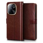 Shock Proof Flip Cover Back Case for Iqoo Z9S Pro 5G | Magnetic Wallet Leather Case with Stand - Image 3