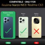 Transparent Back Cover Case Compatible with Realme Narzo N63 & Realme C63 Shockproof TPU Silicone Mobile Cover with Raised Bumps for Full Body & Camera Protection Clear/Transparent - Image 2