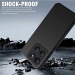 Back Cover for Motorola Moto Edge 60 Pro | Ultra Slim Soft Rubberised Case | Inner Velvet Fabric Lining | Matte Silicone Flexible Mobile Case | Camera Protection - Black - Image 3