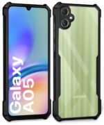 Shock Proof Clear Back Cover Case Mobile Cover for Samsung Galaxy A05 | Galaxy F05 | Galaxy M05 (Hard | Hybrid PC + TPU | Full Armour Device & Camera Protection | Black) - Image 3
