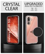 Transparent Back Cover Case for Samsung Galaxy M36 5G | Samsung Galaxy F36 5G | Raised Bumps for Full Device & Camera Protection Shockproof TPU Silicone Mobile Case Transparent - Image 3