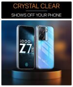 Crystal Clear Transparent Back Case Cover for iQOO Z7 5G | iQOO Z7s 5G | Full Device & Camera Protection Shockproof TPU Silicone Back Cover Case Transparent - Image 4