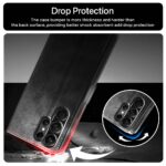 Shock Proof Flip Cover Back Case for Samsung Galaxy S22 Ultra | Magnetic Wallet Leather Case with Stand - Image 4