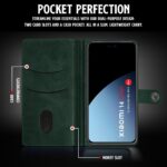 Shock Proof Flip Cover Back Case for Xiaomi 14 Civi 5G | Magnetic Wallet Leather Case with Stand - Image 3