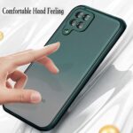 Translucent Hybrid Back Case Cover for Samsung Galaxy F62 | Smoked Matte Back | 360 Degree Protection | Protective Hard Case (Green Bumper) - Image 4