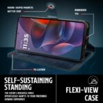 Shock Proof Flip Cover Back Case for Motorola Moto Edge 60 Stylus 5G | Magnetic Wallet Leather Case with Stand - Image 8