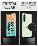 Clear Back Cover Case for Samsung Galaxy M36 5G | Samsung Galaxy F36 5G Shockproof Soft TPU Case | Cushioned Edges for Ultimate Protection Back Cover Case - Transparent - Image 4