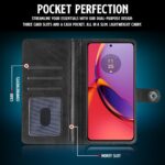 Shock Proof Flip Cover Back Case for Motorola Moto G84 5G | Magnetic Wallet Leather Case with Stand - Image 6