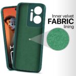 Back Cover for Infinix Hot 30 5G | Ultra Slim Soft Rubberised Case | Inner Velvet Fabric Lining | Matte Silicone Flexible Mobile Case | Camera Protection - Green - Image 2