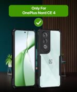 Shock Proof Clear Back Case Mobile Cover for 1+ OnePlus Nord CE 4 5G (Hard | Hybrid PC + TPU | Full Armour Device & Camera Protection | Earthy Black) - Image 2