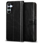 Shock Proof Flip Cover Back Case for Samsung Galaxy A15 5G | Magnetic Wallet Leather Case with Stand - Image 3