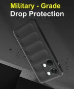 Ultimate Silicon Back Cover Case for 1+ OnePlus Nord 3 5G | Military Grade Drop Protection Shockproof Bumper | Anti-Slip Grip | Scratch Proof Micro-Fibre Cloth Inside (Pitch Black) - Image 5
