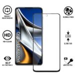 6D Screen Protector Tempered Glass for Poco X4 Pro 5G | ScratchProof | Case Friendly | Bubble Proof | Full Glue Edge to Edge Coverage | With Easy Installation Kit  Black (Pack of 1) - Image 3