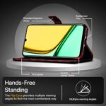 Shock Proof Flip Cover Back Case for Realme Narzo N61 | Magnetic Wallet Leather Case with Stand - Image 5