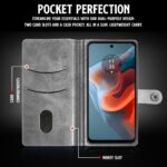 Shock Proof Flip Cover Back Case for Motorola Moto G34 5G | Magnetic Wallet Leather Case with Stand - Image 6