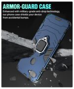 Shock Proof Back Case Mobile Cover for Realme U1 | Oppo F9 Pro | Back Cover Case (Tough Armor | Hybrid PC + TPU | Ring Holder & in-Built Kickstand | Blue) - Image 4