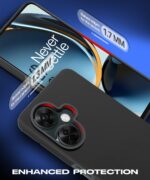 Slim Frameless Back Cover for 1+ OnePlus Nord CE 3 Lite 5G | Ultra Thin Lightweight Design & Camera Protection | Soft Matte Silicone Flexible Mobile Case (Black) - Image 8