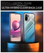 Ultra-Hybrid Crystal Clear Back Case Cover for Xiaomi Redmi Note 10 | Note 10s | Hard Back | Slim Fit Shockproof Design | Camera Protection Bump | Back Cover Case (Black) - Image 4