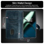Shock Proof Flip Cover Back Case for 1+ Oneplus 11 5G | Magnetic Wallet Leather Case with Stand - Image 3