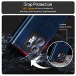Shock Proof Flip Cover Back Case for Motorola Moto Edge 50 Pro | Magnetic Wallet Leather Case with Stand - Image 8