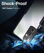 Shock Proof Clear Mobile Back Cover Case for Samsung Galaxy M34 5G | F34 5G | AirEDGE Technology | Hard | Hybrid PC + TPU | Full Armour Device & Camera Protection - Black - Image 6