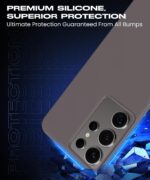 Slim Frameless Back Cover for Samsung Galaxy S24 Ultra 5G | Ultra Thin Lightweight Design & Camera Protection | Soft Matte Silicone Flexible Mobile Case (Grey) - Image 8