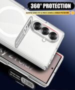 Ultra-Hybrid Back Case Cover for Samsung Galaxy Z Fold 7 5G | Compatible with MagSafe | Drop and Camera Protection | Shock Proof Crystal Clear Mobile Back Case (PC+TPU, Transparent) - Image 5