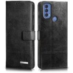 Shock Proof Flip Cover Back Case for Motorola Moto E30 | Magnetic Wallet Leather Case with Stand