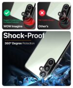 Shockproof Hybrid Back Cover for Samsung Galaxy M36 5G | Samsung Galaxy F36 5G Hard Slim fit Back Case | PC & TPU | Clear Transparent Case Black - Image 4
