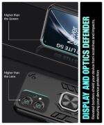 Polycarbonate 1+ Oneplus Nord Ce 2 Lite 5G Tough Armor Bumper Back Case for Oneplus Phone Cover | Ring Holder & Kickstand in-Built | Excellent 360 Degree Protection (Carbon Black) - Image 5