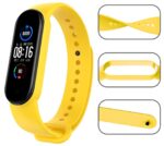 Replacement Strap Wristband for Mi Band 5 Smartwatch | Soft Silicone Matte Sport Wristband Accessory Flexible Bracelet Compatible with Xiaomi Mi Band 5  Yellow - Image 2